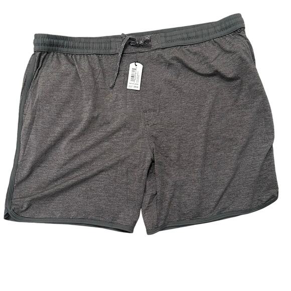 Johnnie-O Ricky Jersey Shorts Meteor Charcoal Heather Gray 7", XXL NWT - Picture 1 of 11